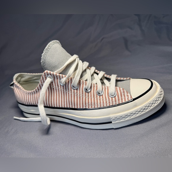 Converse Red and White Striped Sneakers - Picture 5 of 9